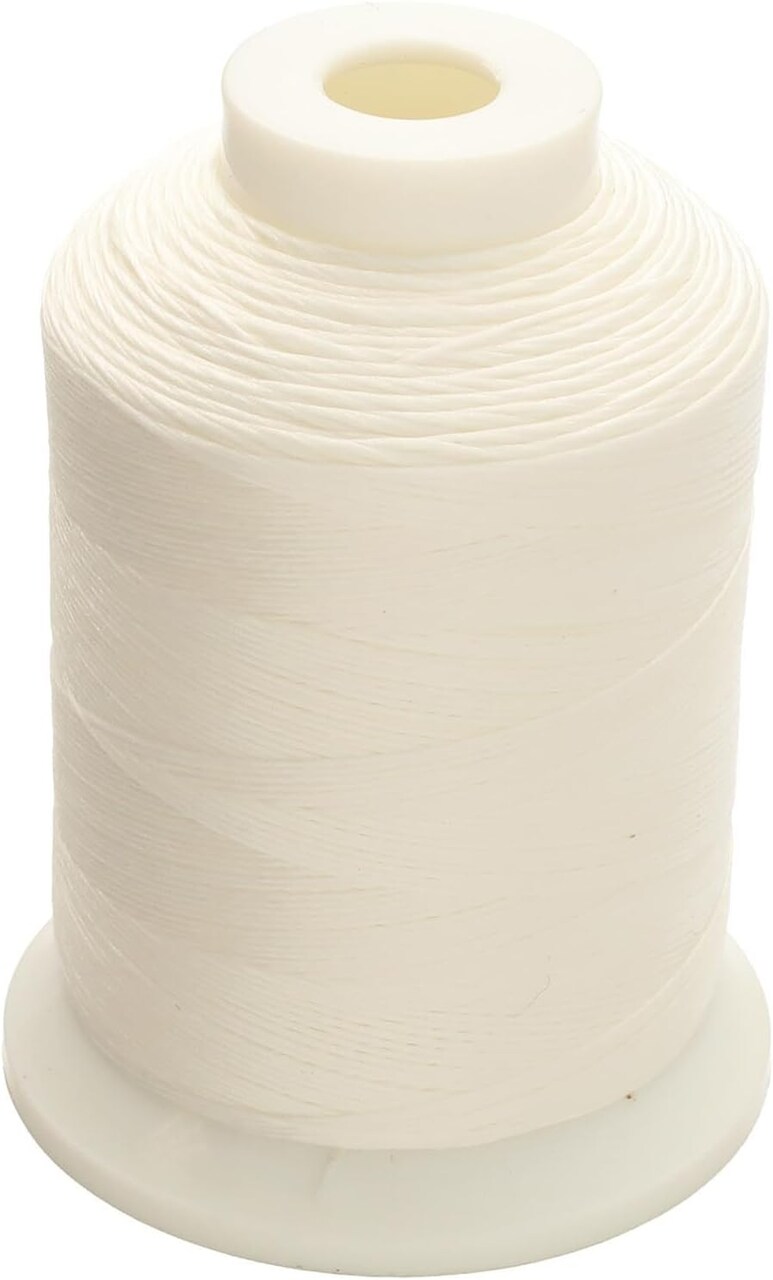 KO Thread, Nylon Beading Thread, White Color, Japanese Pre-Waxed 100% Nylon, 440TEX, Tangle Resistant Knotting Cord, 300 meter/330 Yard per Spool - Use for Seed Bead Projects, Loom Work, Bead Weaving